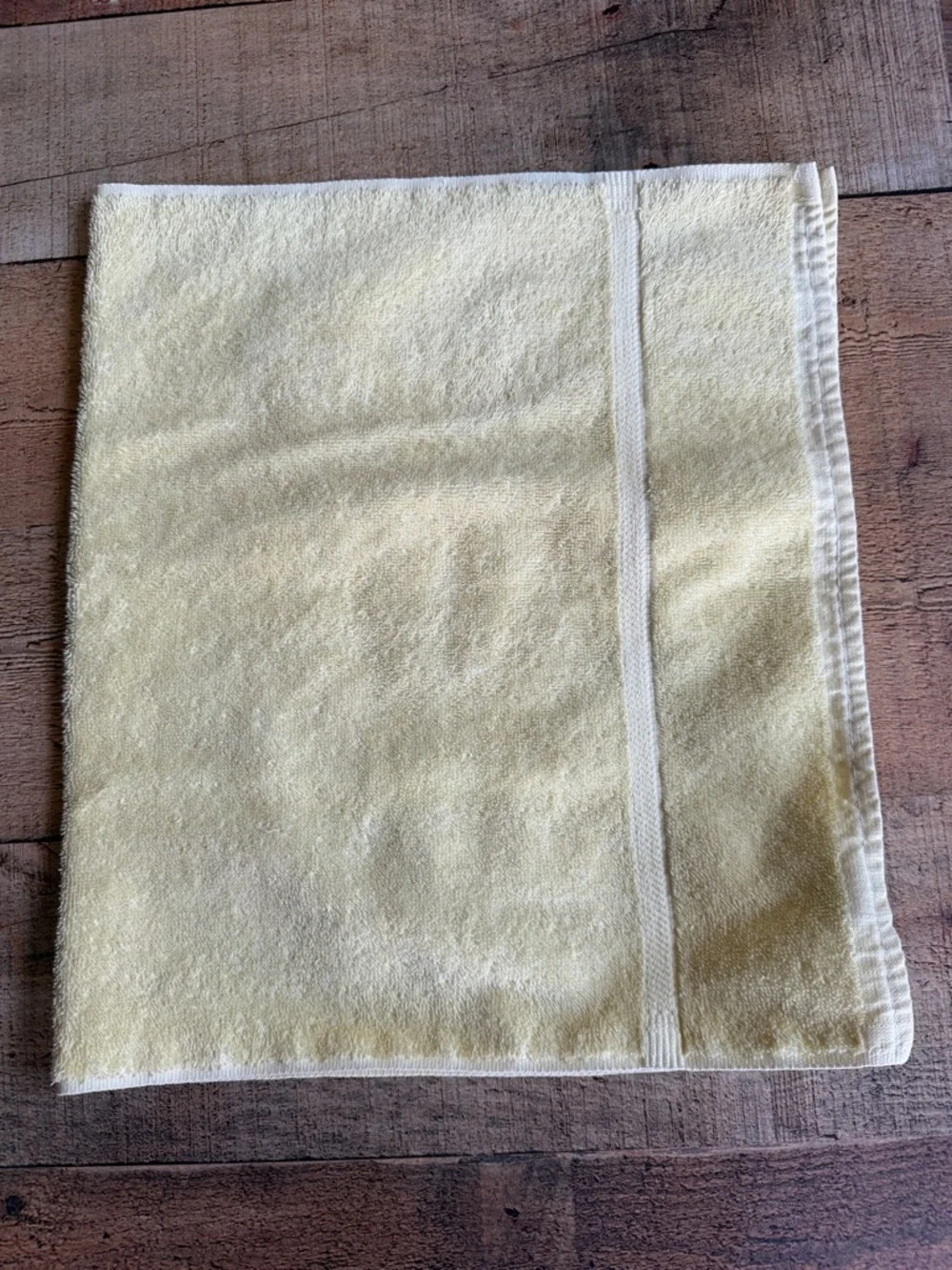 Vintage Cannon Pale Yellow Cotton Hand Towel